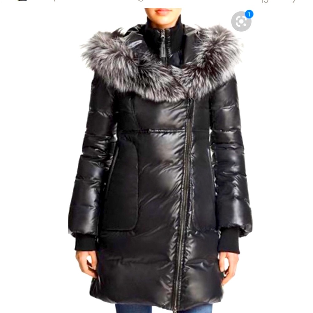 New Mackage coat with silver fox fur!
